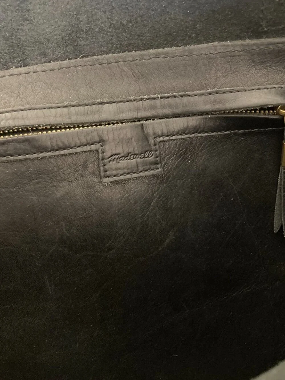 Madewell The Transport Medium Crossbody | Shoulder bag | Black Leather Tote Bag - Picture 5 of 15